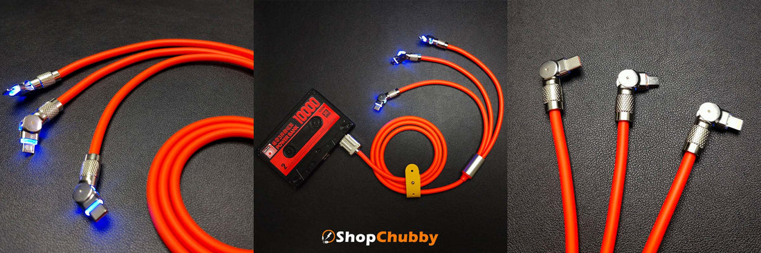 3-in-1 180°回転式急速充電ケーブル | ShopChubby