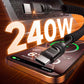 "Curly Chubby" 240W Coiled Fast Charging Cable for Car [240H Sag-Free]