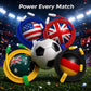 National flag soccer ball charging cables with Power Every Match text