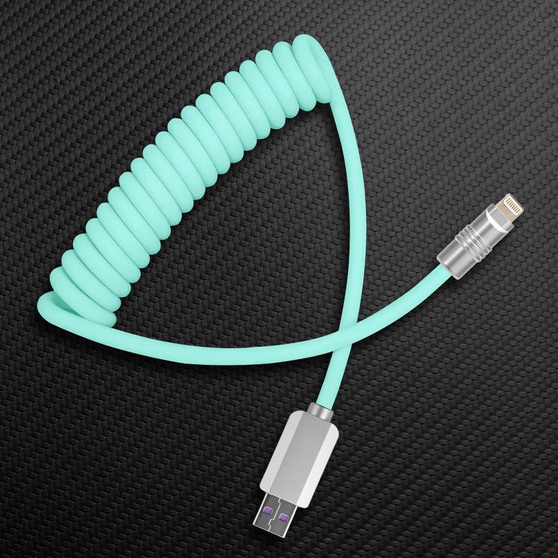 "Candy Chubby" Car Spring Fast Charging Cable