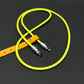 Bright yellow neon dual Type-C braided fast charger cable.