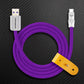 Purple ChubbyCable USB-A to USB-C heavy duty cord.