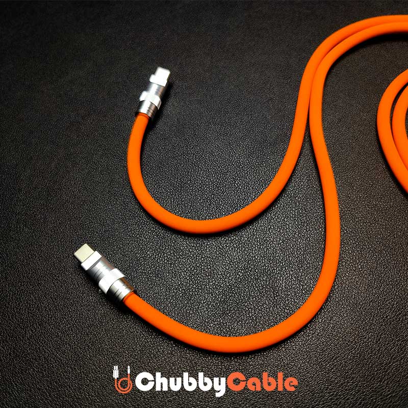 Chubby Cable orange heavy duty USB charging cord
