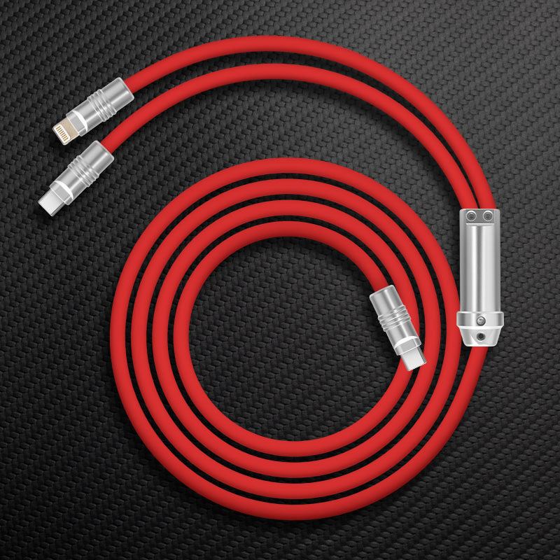 Minimalist white multi-port USB charging cable