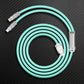 Mint green 3-in-1 multi-charging cable with metal hardware