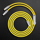 Bright yellow heavy-duty 3-in-1 multi-charging cable