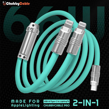 "Chubby" 2 In 1 Fast Charge Cable Lightning+Lightning