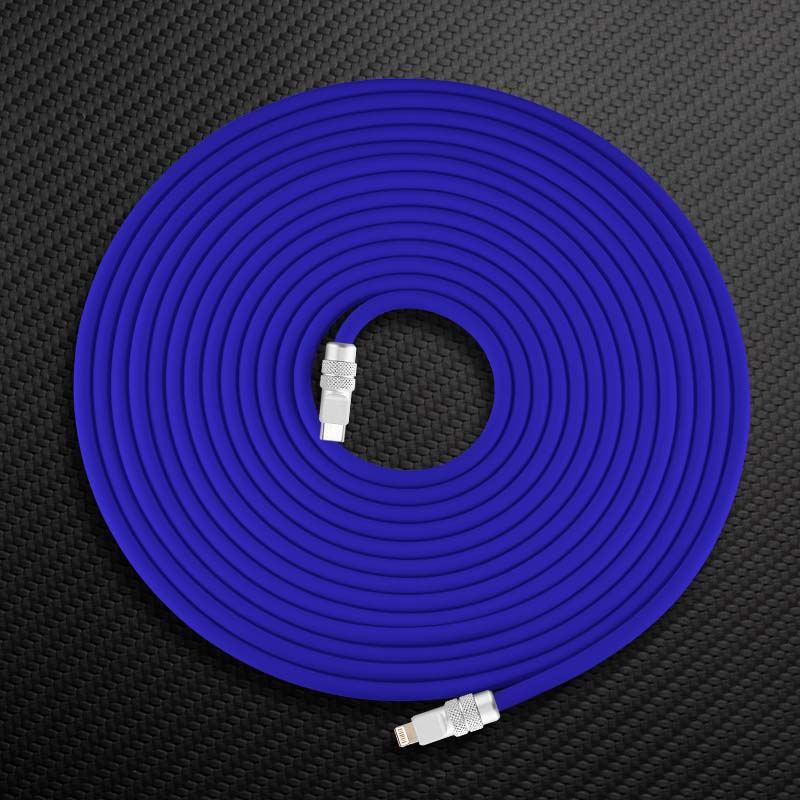 Blue ChubbyCable USB-C to Lightning fast charging cable