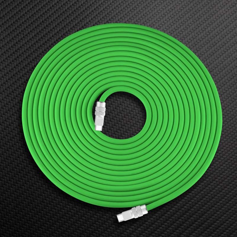 Green ChubbyCable USB-C to Lightning fast charging cable
