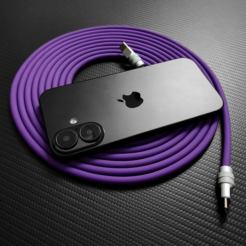 Purple ChubbyCable charging phone