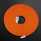 Orange ChubbyCable USB-A to Lightning charging cable