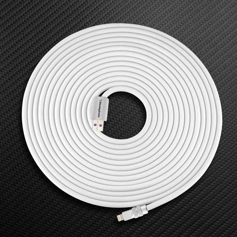 White ChubbyCable USB to Lightning charging cable