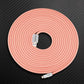 Coiled coral pink USB to Lightning cable