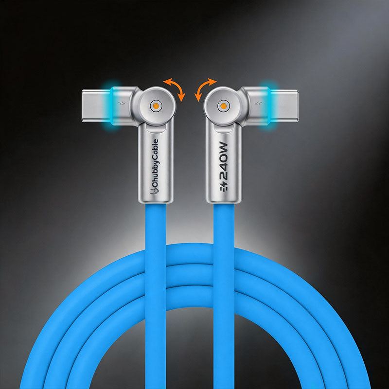 Chubby RotateX - 240W Dual 180° Rotating Fast Charging Cable With LED Light