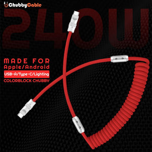 "Chubby" Spring Braided Silicone Fast Charge Cable