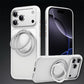 Multiple angles of the white ChubbyArmor phone case with ring holder