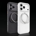 Black and white ChubbyArmor iPhone cases with integrated ring stands