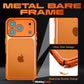 Slim metal frame phone case with seahorse buckle design