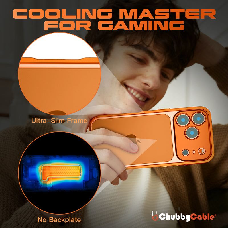 Metal cooling frame case for smartphone gaming