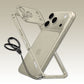 Beige metal frame phone case with detachable lens cover