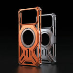 Orange and silver metal frame phone cases