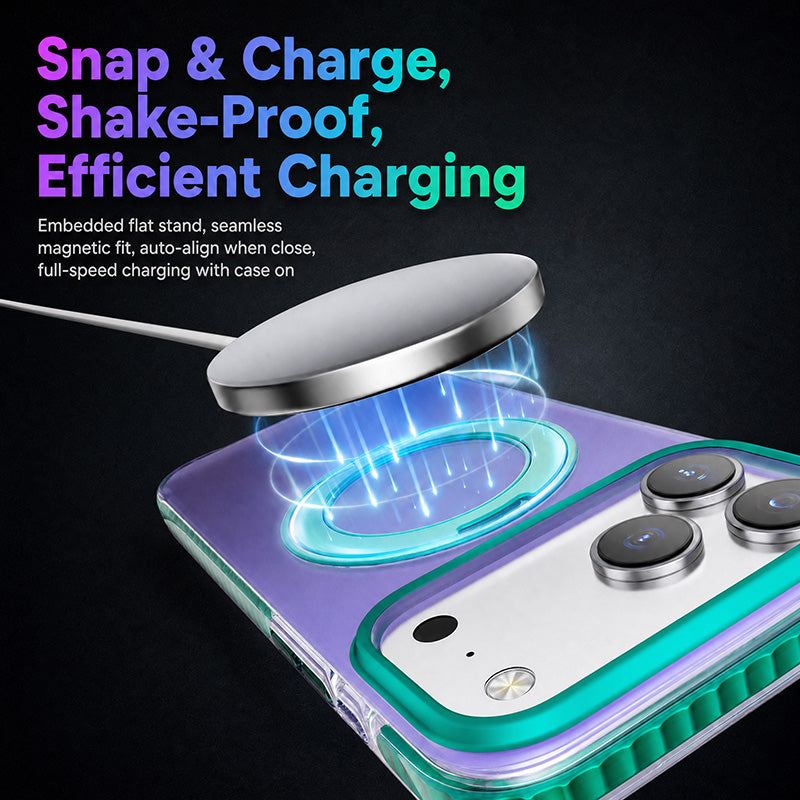 Magnetic phone case charging on wireless charger