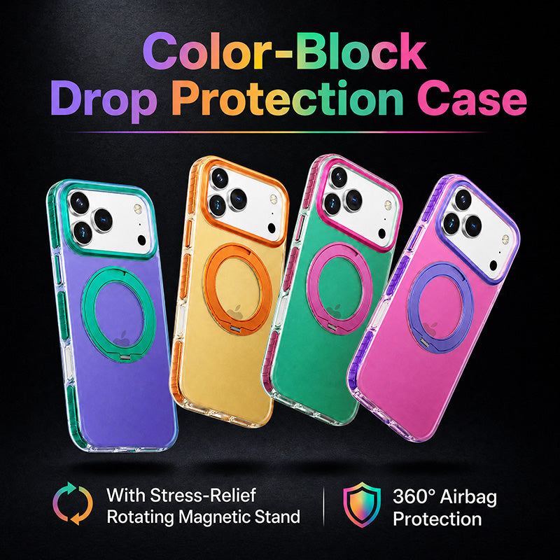 Collection of color-block drop protection phone cases