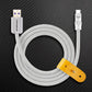 White ChubbyCable USB-A to USB-C braided charging cable
