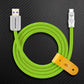 Green ChubbyCable USB-A to USB-C braided charging cable