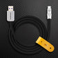 Black ChubbyCable USB-A to USB-C braided charging cable