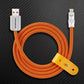 Orange ChubbyCable USB-A to Lightning charging cable