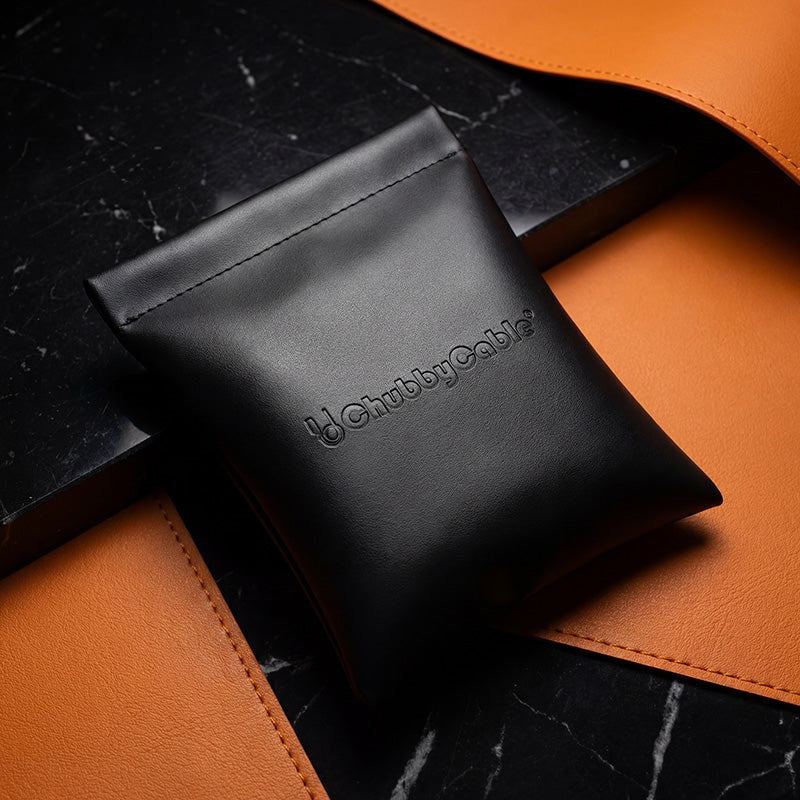 ChubbyCable Leather Auto-Close Organizer - Stylish, Secure, and Effortless