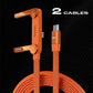 ChubbyCable StandLiteâ„?- 240W Braided Fast Charge Cable With Built-in Phone Stand
