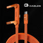 ChubbyCable StandLiteâ„?- 240W Braided Fast Charge Cable With Built-in Phone Stand