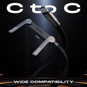 ChubbyCable StandLiteâ„?- 240W Braided Fast Charge Cable With Built-in Phone Stand