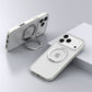 Clear MagSafe iPhone case with integrated 360-degree kickstand ring.