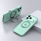 Mint green iPhone case with magnetic ring and camera protection