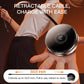 Retractable 33.5-inch cable on portable wireless charger