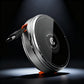 Close-up of silver ChubbyCable portable wireless charger