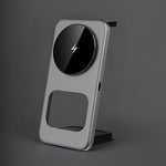 Sleek metallic 3-in-1 magnetic charging stand profile