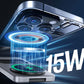 Close-up of 15W magnetic wireless charging coil for smartphone