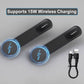 Two 15W magnetic wireless car chargers with a charging cable