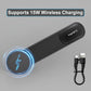 15W magnetic wireless car charger with charging cable