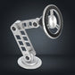 Side view of an adjustable, high-durability magnetic phone stand.