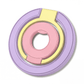 Purple, yellow, and pink circular phone ring stand