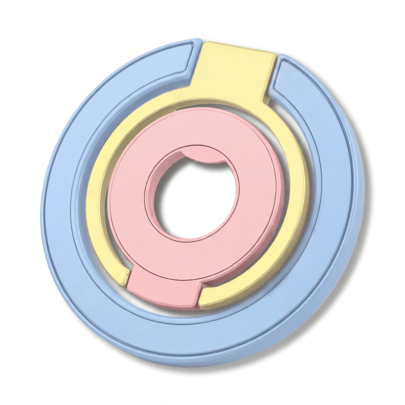 Pastel multi-colored circular phone ring stand