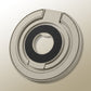 Beige and black circular phone ring holder