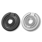 Black and silver circular phone ring holders