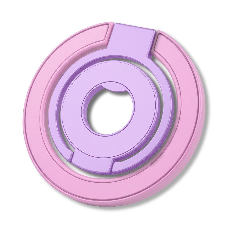 Pink and purple circular phone ring holder
