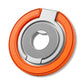 Orange and silver circular phone ring holder